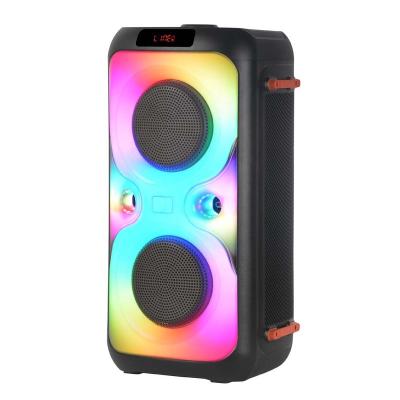 China LED Flashing Light OEM/ODM High Power Party Box Dual 6.5 Inch Woofer System Professional Sound Speaker PC With Led Light Speakers Portable TW S for sale