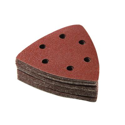 China Woodworking 100 Pieces 93mm Hook Loop Sandpaper Sandpaper Sanding Paper 60 Abrasive 80 120 180 240 for sale