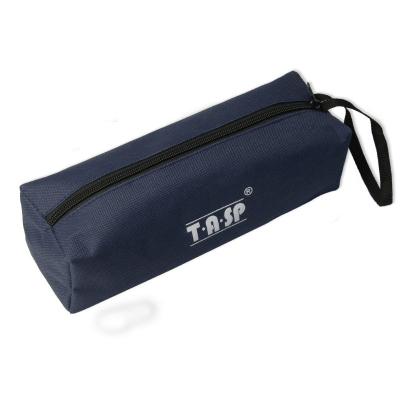 China Mini Small Hand Tool Bag Plain Oxford Cloth 600D 250x75x70mm Navy Blue for sale