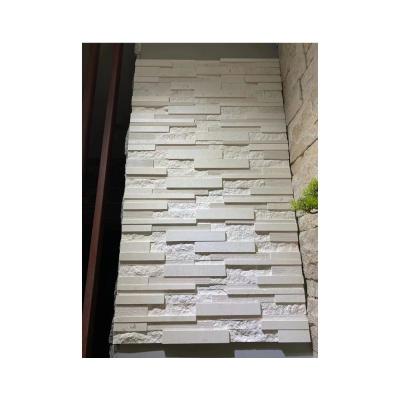 China Modern Natural White Color Exterior Wall Cladding Marble Stone Veneer for sale