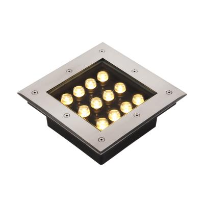 China LANDSCAPE IP67 4W 6W 9W 12W LED Square Underground Buried Lamps Floor Lighting Inground Light for sale