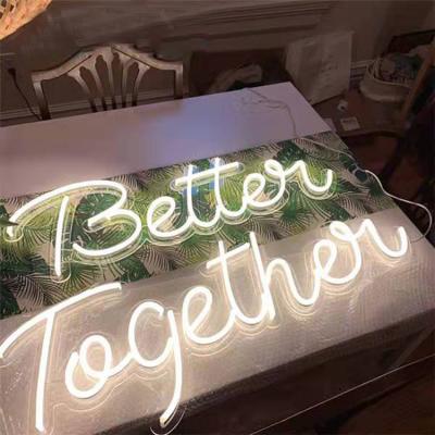 China Theme Park Factory Waterproof Happy Birthday Custom Customized Acrylic Led Letter Light Neon Sign For Christmas Decoration for sale