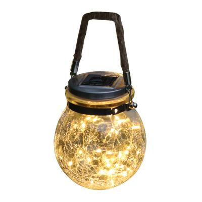 China Solar Led Ball Glass Ball Light Lamp Slit Hanging Outdoor Christmas Light Copper Wire Garden Decoration Mood Tree Lamp Glass Ball Jar Light for sale