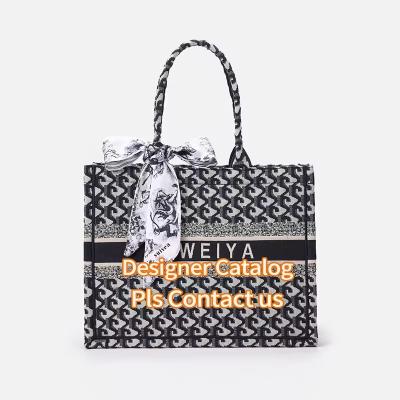 China Fashion Designer Bags Women Famous Brands Canvas Tote Handbags Ladies Fashion Luxury Female Shopping Hand Bags Leather Top Quality for sale