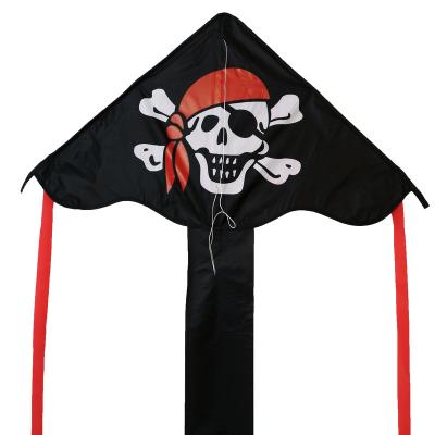 China Hot Selling Single Line Silk Print Professional Pirate Delta Kite For Outdoor Flying for sale