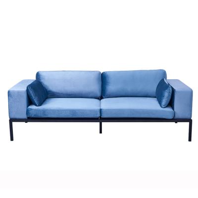 China Modular Sofa Legs Metal Sofa Set Couch Modern Home Furniture Velvet Fabric for sale