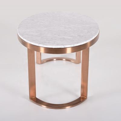 China Modern Marble Furniture Small Ellipse Coffee Table Living Room Coffee Table Around Side Corner Table for sale