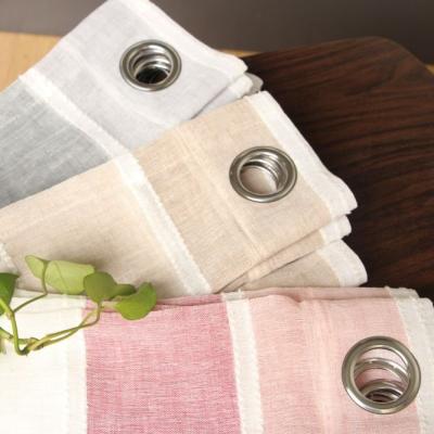 China Hot selling solid jacquard stripe home decoration anti pill curtain fabric designs made in china for sale