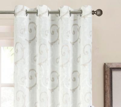 China Luxury Anti Pill Polyester Damask Design Solid 100% Jacquard Cutaway Curtain Fabric for sale