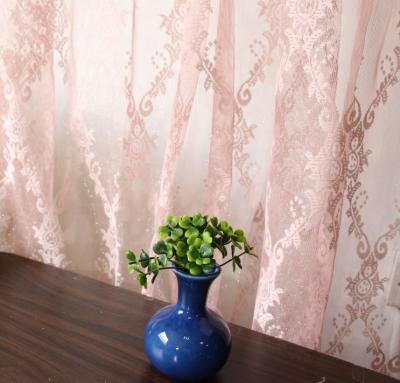 China Good quality QUICK DRY sheer lace curtain fabric used for home decoration and color may dye for sale