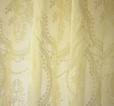 China Good quality QUICK DRY sheer lace curtain fabric used for home decoration and color may dye for sale