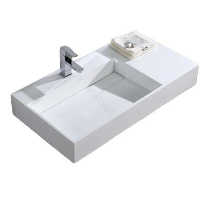 China Morden Serviceable Design Solid Exterior Wall Hung Lavabo Wash Basin for sale