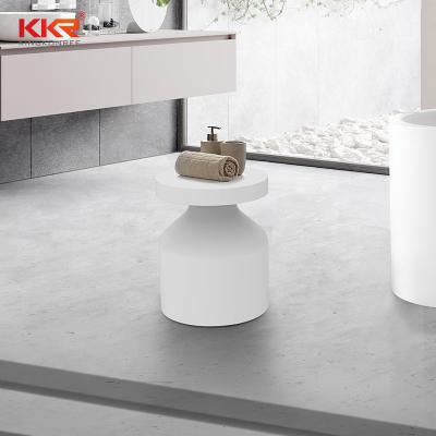 China Modern Factory Custom Solid Outdoor Bathroom Stool Pure White Shower Stool for sale