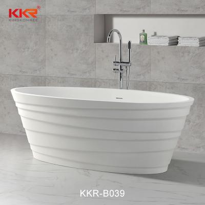 China Eco-friendly Acrylic Solid Freestanding Bathtub Small Surface Freestanding Bathtub For Sale for sale