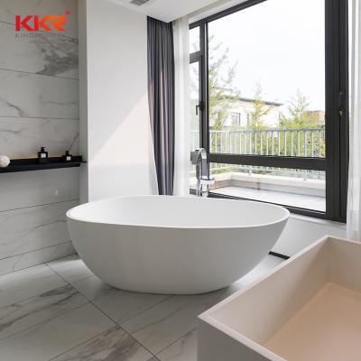 China Surface Shape Oval Bathtub Seamless Joint Solid Acrylic Small Bathtub Freestanding Bathtub for sale