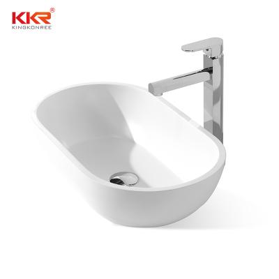 China Antibaterial Kkr Matte Gray Wash Hand Basins Wall-hung Single Basin Integrated Basin Bathroom Sink Hanging Bowls for sale