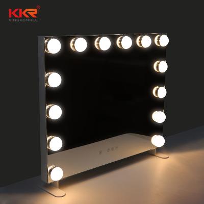 China Touch Screen Vanity Mirror Hollywood Style Lighted Vanity Mirror with 14 Bulbs for sale