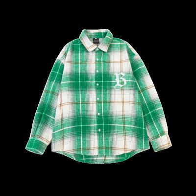 China Breathable Custom Thickened Plaid Shirt Jacket For Men Autumn Cotton Casual College Jacket Coats And Warm Apparel Padded Shirts Tops for sale