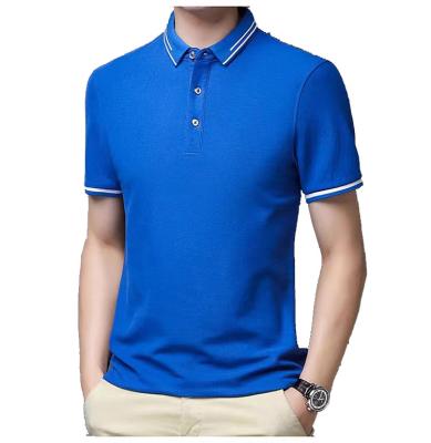 China Anti-Shrink T-Shirt Men Business Polo Shirt Work Shirt Short Sleeve With Custom Logo for sale