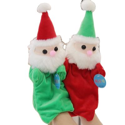 China Kids Play& New Gift 30cm Santa Claus Cross Border Super Soft Plush Hand Puppet Plush Doll Christmas Gifts for sale