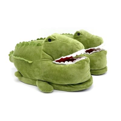 China Manufacturer Good Price Anti-odor Winter Plush Slippers Animal Shaped Crocodile Slipper for sale