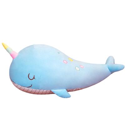 China Hot Selling Cute Unicorn Whale Stuffed Animal Pillow Home Stuffed Animal Indoor Cushion Hot Soft Bolster for sale