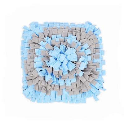 China Protective Blue and Gray Classic Bite Sniff Dog Square Color Puzzle Durable Energy Release Dog Sniff Toy for sale