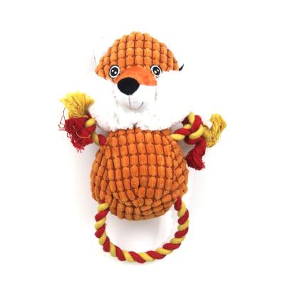 China Factory Good Quality Pet Dog Chew Toy Cotton Viable Custom Rope Squeaky Toys for sale