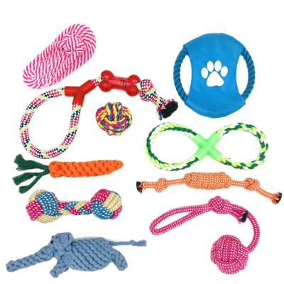 China Sustainable Eco - Friendly Cheap Hand - Woven Cotton Rope Interactive Dog Toy Bite - Resistant for sale