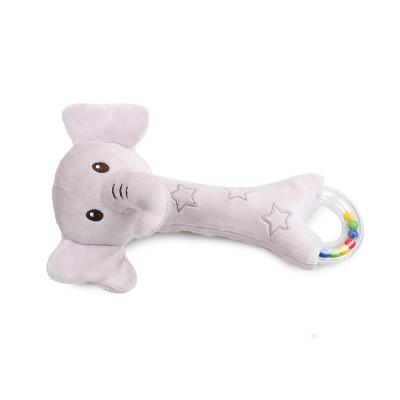 China Decoration& Custom Gifts Baby Products 19cm Gray Elephant Crank Teddy Bear Plush Toy for sale