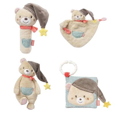 China Decoration& Custom Cloth Interactive Book Baby Rattle Baby Gifts Baby Teddy Bear Educational Toy Blanket for sale