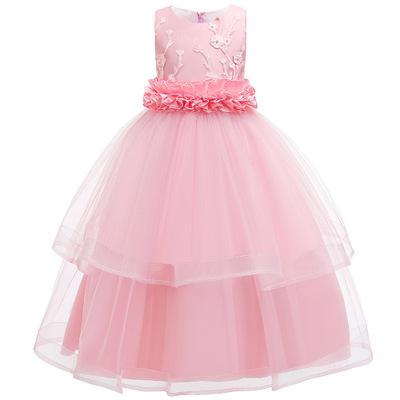 China 2020 new anti-static children's dress princess skirt girl host costume girls dresses fashionnble girl clothing for sale