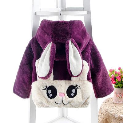 China Women's baby winter girls winter jacket viable parka plus velvet thickening back rabbit warm sweater baby jacket for sale