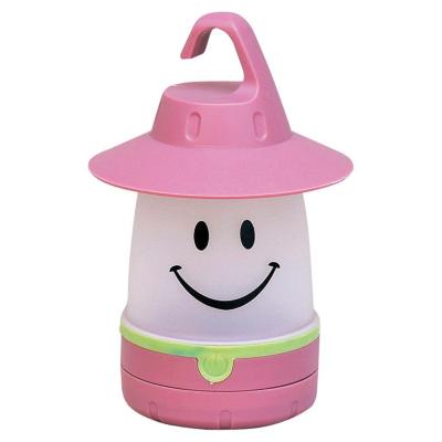 China Hot Sale Traditional Amazon Children's Camping Lantern Child Camping Lantern Bedside Lamp Tent Lamp Smile LED Portable Battery Operated Lantern for sale