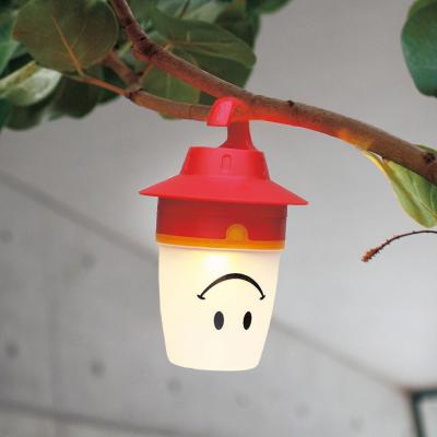 China Traditional Portable Tent Lantern For Kids Hanging Camp Light AA Smile Face Kids Tent Battery Operated Light In Home And Outdoor for sale