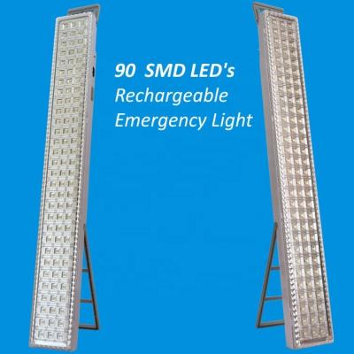 China Indoor And Ourdoor 90 LED Emergency Light 1200lm Super Bright Rechargeable Led Light Tower for sale