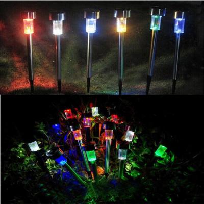 China Modern 5pcs/Lot Solar Garden Lights RGB Color Changing Solar Lawn Pathway Lights For Outdoor Garden for sale