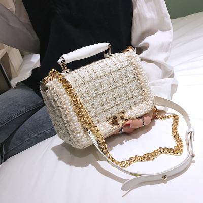 China 100% unique eco-friendly beach bag pearl handbags and purses for ladies fashion handbags for sale