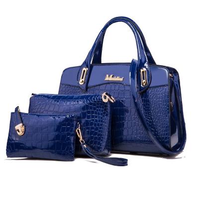 China 100% Eco-Friendly Luxury Bolsa Feminina Crocodile Pattern Women Bag Set Designer Purses And Handbags Set 4 Piece Bags for sale