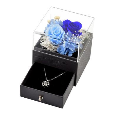 China Wholesale San Valentine's Day Gift Box Christmas Gift Box Durable Acrylic Preserved Roses Gift Box for sale