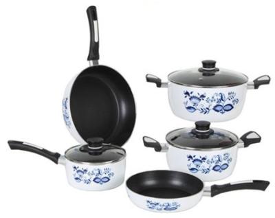 China COOKWARE ANTIADHERENTE ESMALTADO PORCELANA DE ALUMINIO 8PCS en venta