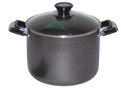 China ALUMINIUM PAINTED NON-STICK COVERED STOCK POT for sale