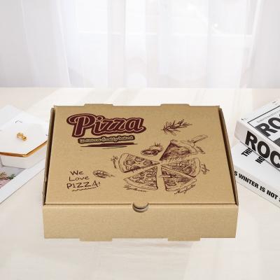 China Cheap Custom Pizza Box Various Sizes Recyclable With Logo Corrugated Custom Pizza Box Wholesale Box For Pizza for sale