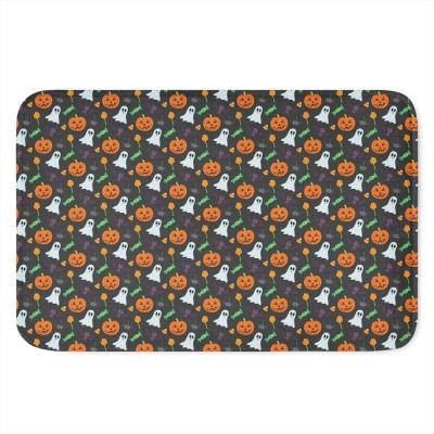 China 2021 New Halloween Custom Made-Decor Mats Print Pumpkin Design Door Mat Decor Washable for sale