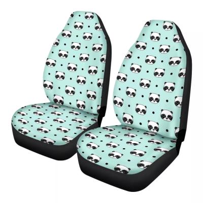 China Cartoon Printing Panda Design Seat Covers For Cars Universal Auto Animal Custom Easy Clean Accessories Car Interior Accessories for sale