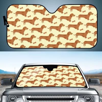 China Lowering Car Interior Temperatures Manufacture Custom Sunshade For Luxury Cover New Arrivals Sunshade Car Printing Cartoon Dog Universal Car Accessory for sale