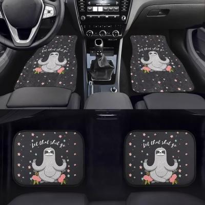 China Wholesale Custom Floor Mats Easy Cleaned 3d Car Floor Mats Cute Cartoon Sloth Stars Printed Luxury Car Mats Universal Car Decoration Accessories for sale