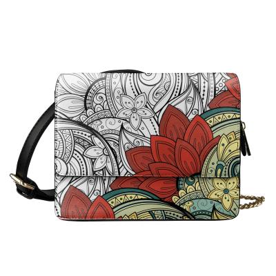 China 2021 High Quality Shoulder Bags Hawaii Polynesian Tribal Flower Custom Shoulder Bag Handbags Bags Women for sale