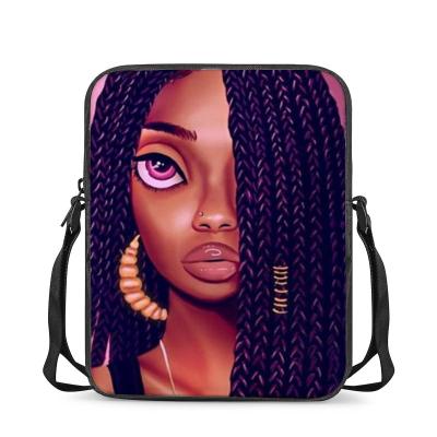 China Fashoion\Lightweight\Durable Bags Handbags Women Girls Black Art African Girl New Pattern Design Customizable Shoulder OEM Customized Style for sale