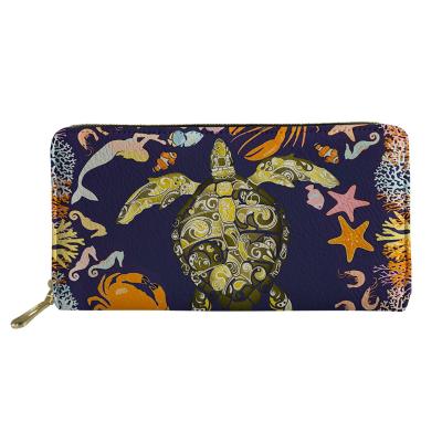 China 2021 Hawaii Turtle Print Wallet Waterproof Women Grab Purses Fashion New Arrival Print On Demand To Customize Logo Cheap Purses for sale